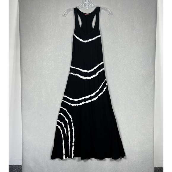 T Party Dresses & Skirts - T Party Maxi Dress Size Small Black Tie Dye Tank Dress Scoopneck Modal